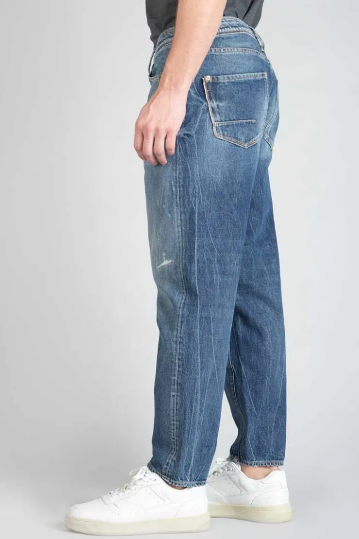 Homme Le Temps des Cerises Coupe Relax-1998 Basic 7/8Eme Jeans Vintage Destroy Bleu N°2