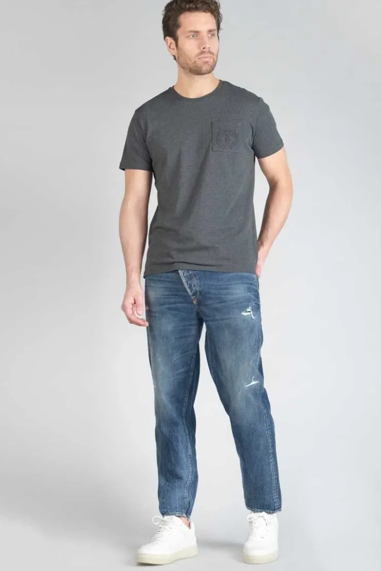 Homme Le Temps des Cerises Coupe Relax-1998 Basic 7/8Eme Jeans Vintage Destroy Bleu N°2