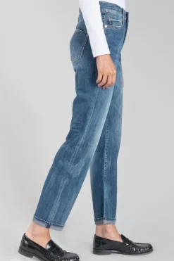 Femme Le Temps des Cerises Coupe Regular-400/18 Mom Regular Taille Haute 7/8Eme Jeans Bleu N°2