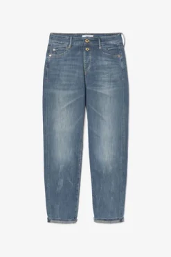 Femme Le Temps des Cerises Coupe Regular-400/18 Mom Regular Taille Haute 7/8Eme Jeans Bleu N°2