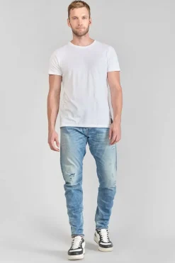 Homme Le Temps des Cerises Coupe Tapered-Alost 900/03 Tapered Arque Jeans Destroy Bleu N°4