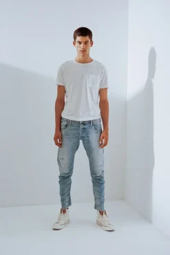 Homme Le Temps des Cerises Coupe Tapered-Alost Tapered Arque Jeans Bleu N°5