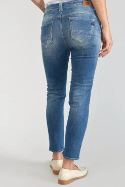 Femme Le Temps des Cerises Coupe Slim-Anil Pulp Slim Taille Haute 7/8Eme Jeans Destroy Bleu N°3