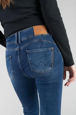Femme Le Temps des Cerises Coupe Slim-Asti Ultra Pulp Slim Taille Haute 7/8Eme Jeans Bleu N°2