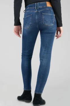 Femme Le Temps des Cerises Coupe Slim-Asti Ultra Pulp Slim Taille Haute 7/8Eme Jeans Bleu N°2