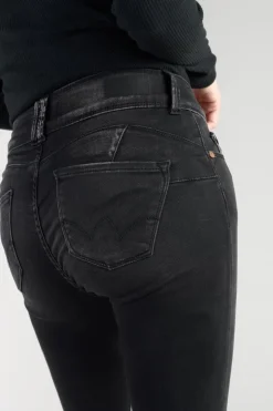 Femme Le Temps des Cerises Coupe Slim-Bari Ultra Pulp Slim Taille Haute 7/8Eme Jeans Noir N°1