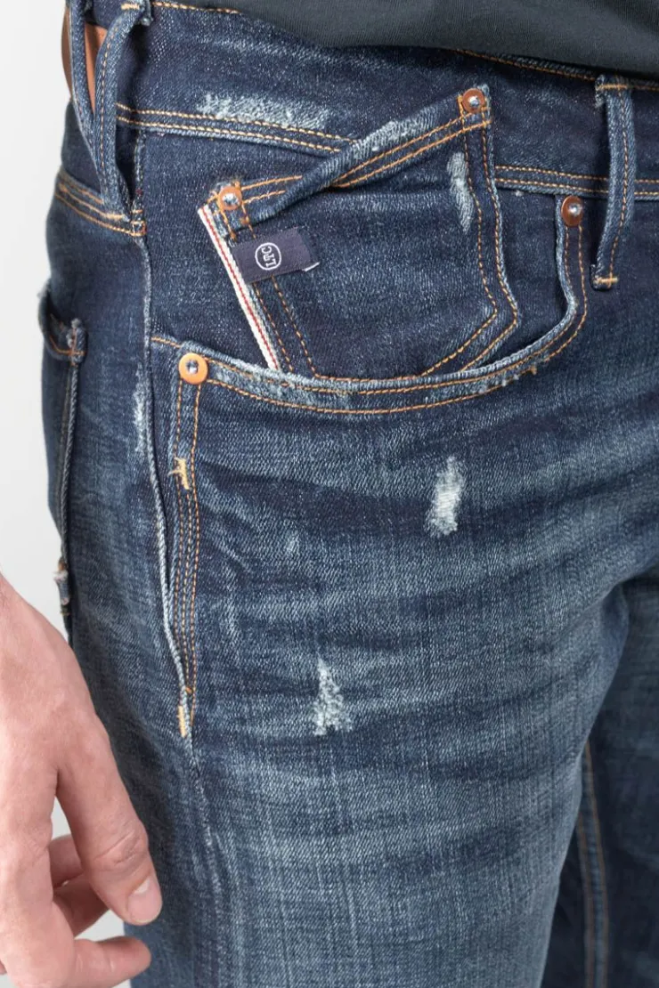 Homme Le Temps des Cerises Coupe Adjusted-Basic 600/17 Adjusted Jeans Destroy Bleu N°1