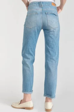 Femme Le Temps des Cerises Coupe Regular-Basic 400/18 Mom Taille Haute 7/8Eme Jeans Bleu N°4