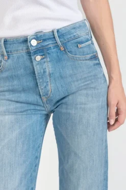 Femme Le Temps des Cerises Coupe Regular-Basic 400/18 Mom Taille Haute 7/8Eme Jeans Bleu N°4