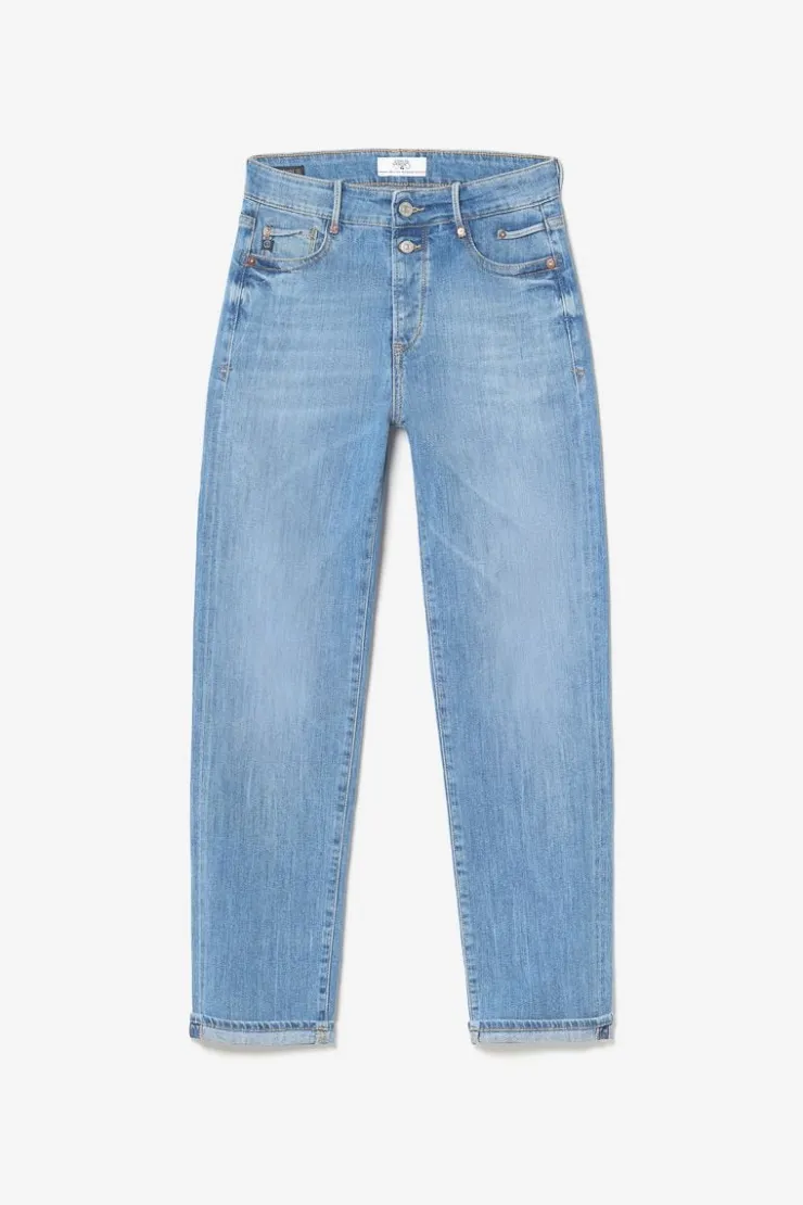 Femme Le Temps des Cerises Coupe Regular-Basic 400/18 Mom Taille Haute 7/8Eme Jeans Bleu N°4