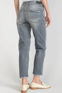 Femme Le Temps des Cerises Coupe Regular-Basic 400/18 Mom Taille Haute 7/8Eme Jeans Gris N°3