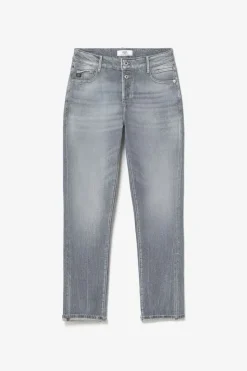 Femme Le Temps des Cerises Coupe Regular-Basic 400/18 Mom Taille Haute 7/8Eme Jeans Gris N°3