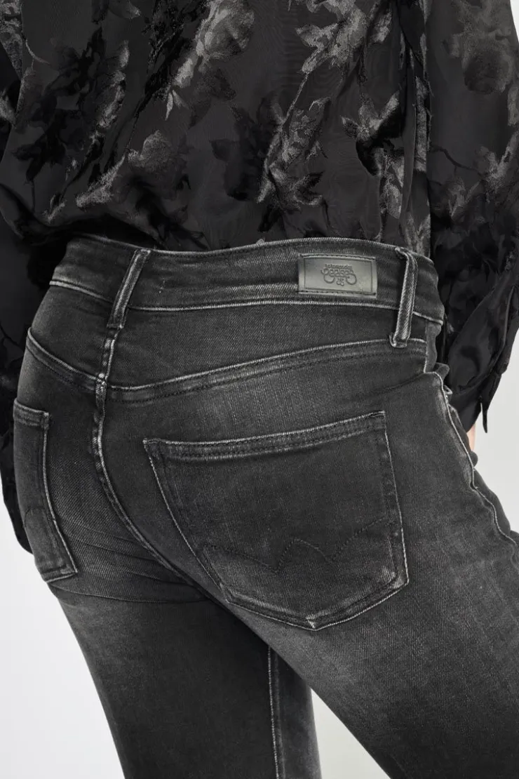 Femme Le Temps des Cerises Coupe Regular-Basic 400/17 Mom Taille Haute 7/8Eme Jeans Noir N°1