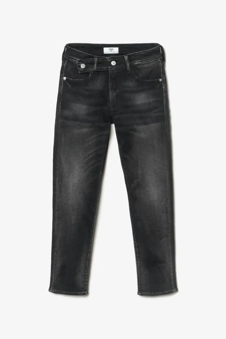 Femme Le Temps des Cerises Coupe Regular-Basic 400/17 Mom Taille Haute 7/8Eme Jeans Noir N°1