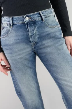 Femme Le Temps des Cerises Coupe Mom-Basic 400/20 Mom Taille Haute 7/8Eme Jeans Bleu N°4