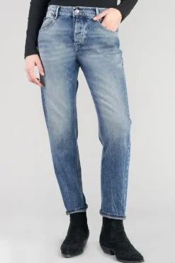 Femme Le Temps des Cerises Coupe Mom-Basic 400/20 Mom Taille Haute 7/8Eme Jeans Bleu N°4