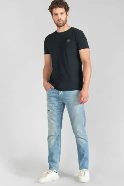 Homme Le Temps des Cerises Coupe Regular Confort-Basic 700/17 Relax Jeans Destroy Bleu N°5
