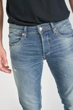 Homme Le Temps des Cerises Coupe Regular Confort-Basic 700/17 Relax Jeans Destroy Bleu N°3