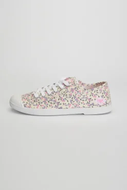 Femme Le Temps des Cerises Chaussures-Baskets Basic A Motif Fleuri