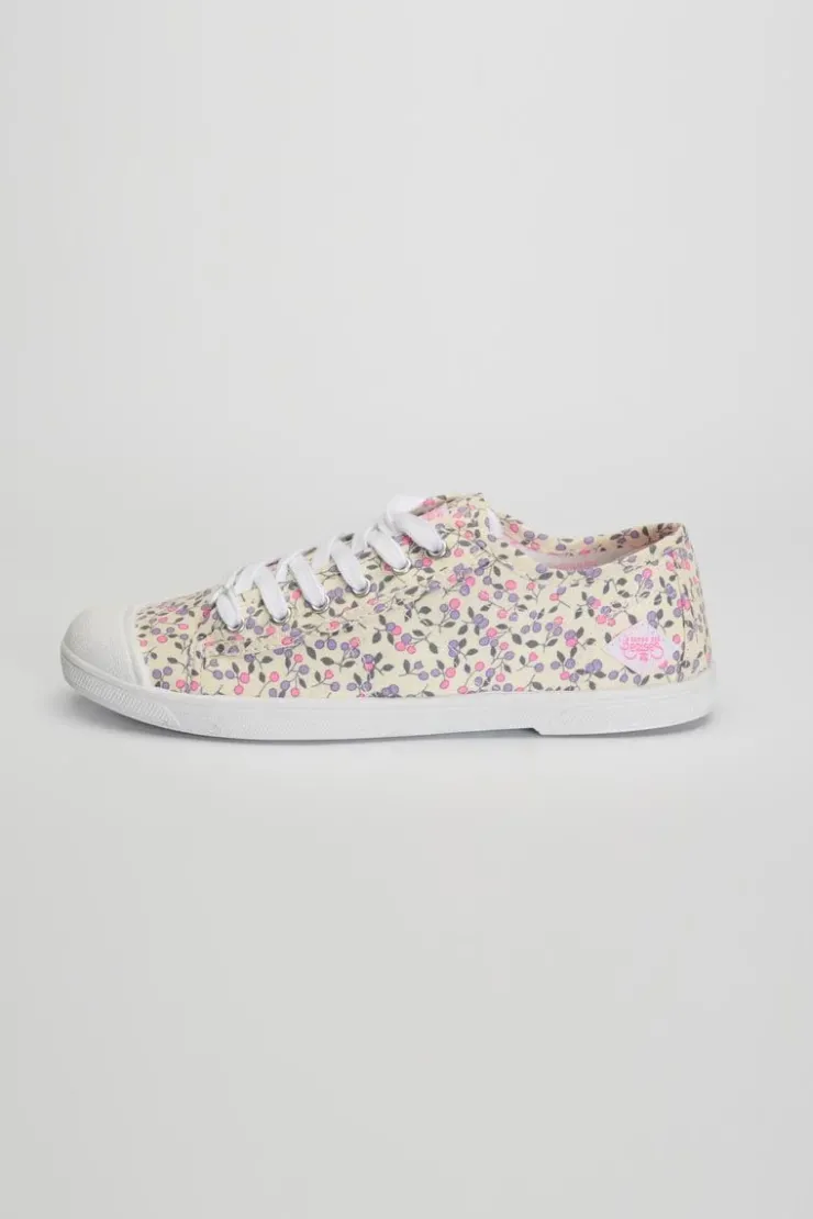 Femme Le Temps des Cerises Chaussures-Baskets Basic A Motif Fleuri