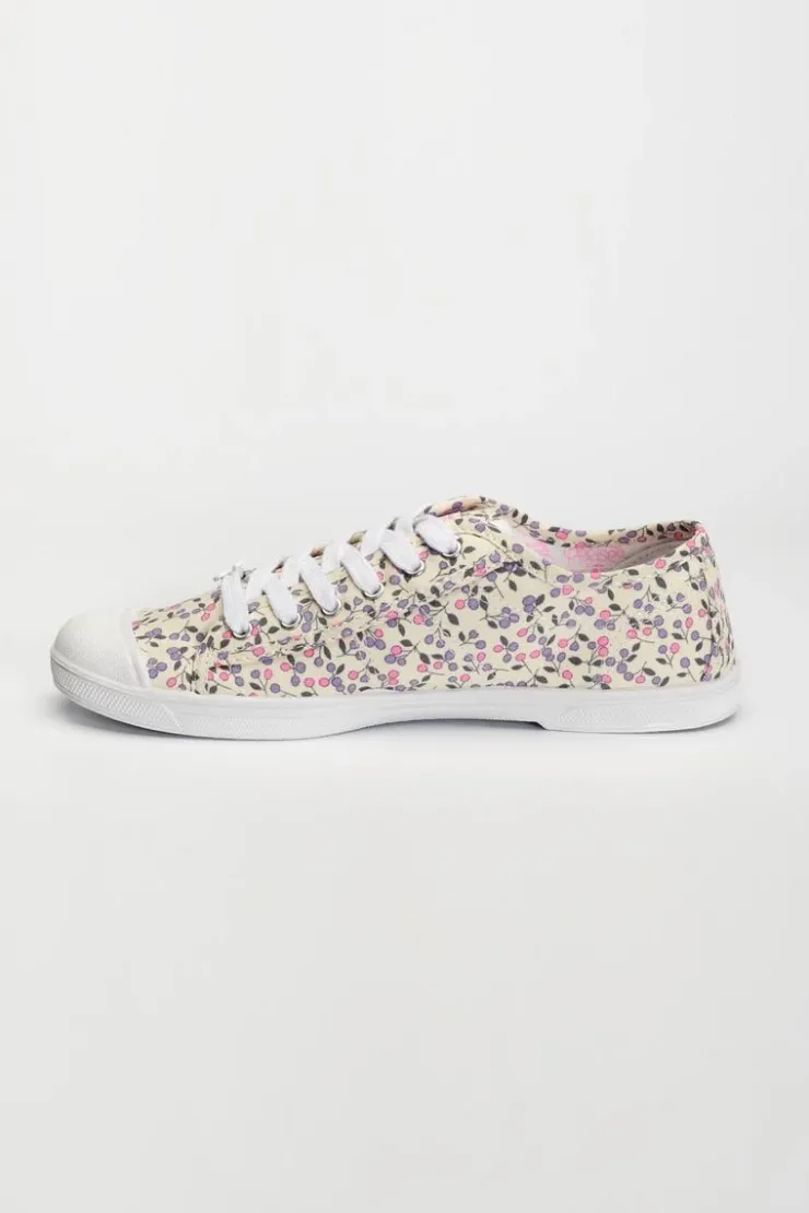 Femme Le Temps des Cerises Chaussures-Baskets Basic A Motif Fleuri