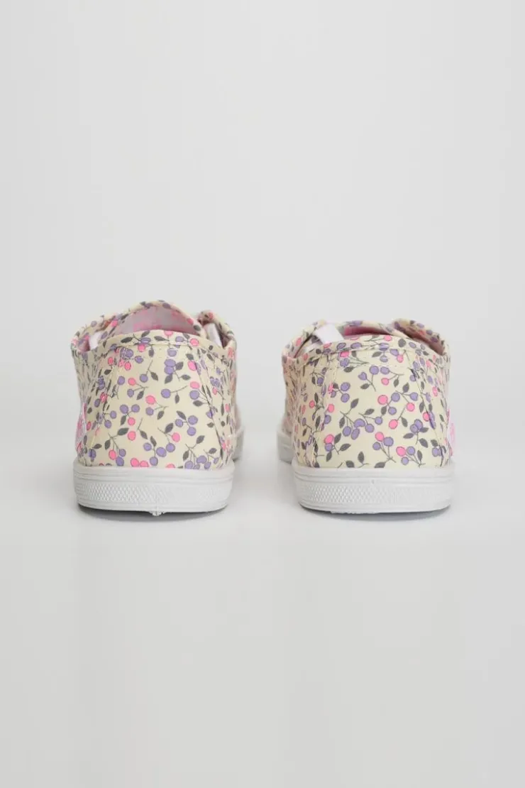 Femme Le Temps des Cerises Chaussures-Baskets Basic A Motif Fleuri