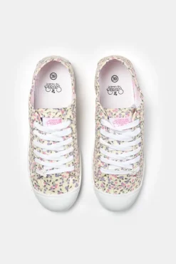 Femme Le Temps des Cerises Chaussures-Baskets Basic A Motif Fleuri