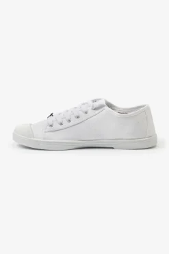 Femme Le Temps des Cerises Chaussures-Baskets Basic Blanches Brodees