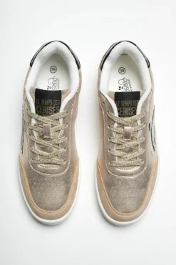 Femme Le Temps des Cerises Chaussures-Baskets Flash Dorees