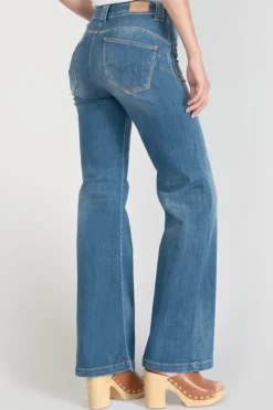 Femme Le Temps des Cerises Taille Haute-Beni Pulp Flare Taille Haute Jeans Bleu N°2
