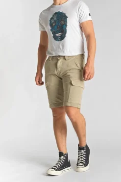 Homme Le Temps des Cerises Bermudas-Bermuda Army Jogg Damon Beige