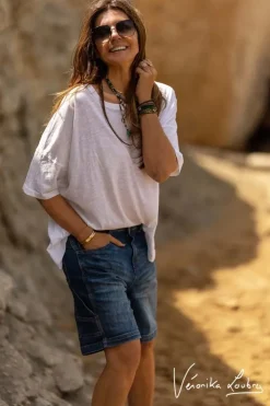 Femme Le Temps des Cerises Jupes & Shorts-Bermuda Charpentier En Jeans Bleu By Veronika Loubry