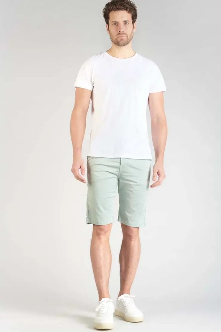 Homme Le Temps des Cerises Shorts & Bermudas-Bermuda Dromel Vert D'Eau Clair