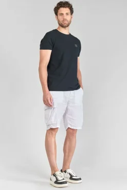 Homme Le Temps des Cerises Shorts & Bermudas-Bermuda En Lin Rocca Blanc