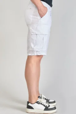 Homme Le Temps des Cerises Shorts & Bermudas-Bermuda En Lin Rocca Blanc