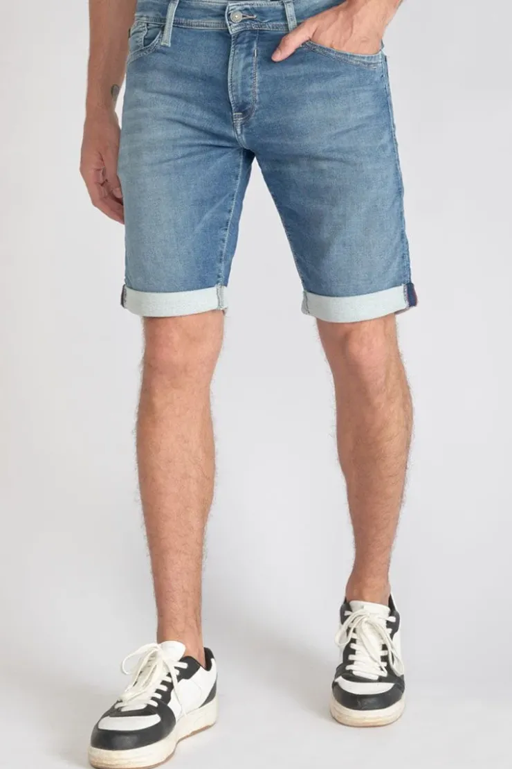 Homme Le Temps des Cerises Blue Jogg-Bermuda Jogg Bleu Clair