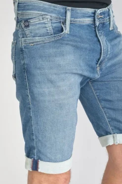 Homme Le Temps des Cerises Blue Jogg-Bermuda Jogg Bleu Clair