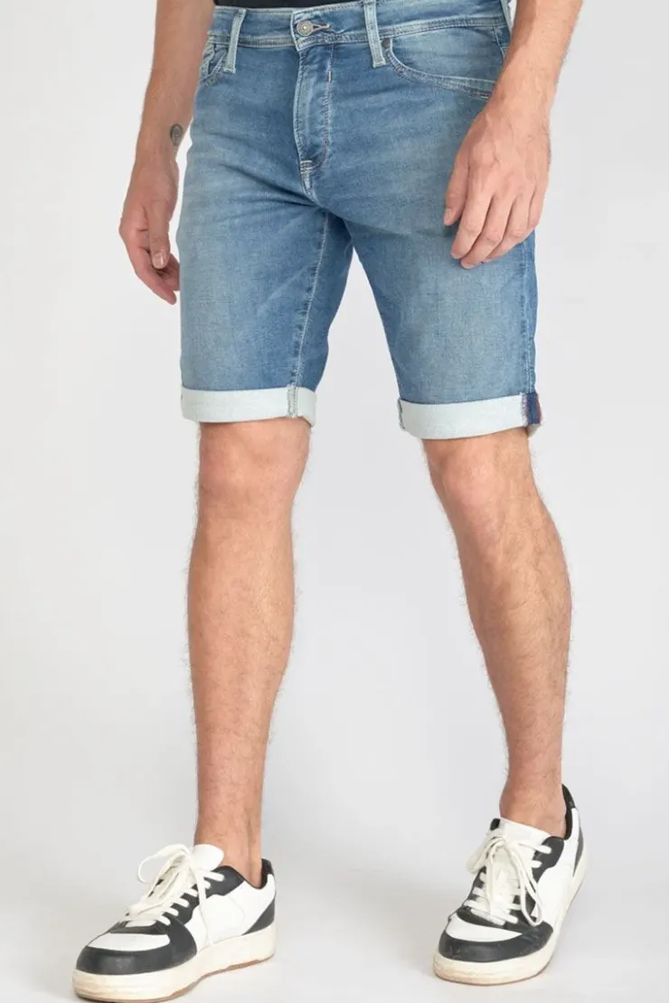 Homme Le Temps des Cerises Blue Jogg-Bermuda Jogg Bleu Clair