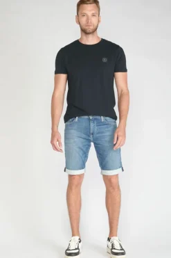 Homme Le Temps des Cerises Blue Jogg-Bermuda Jogg Bleu Clair