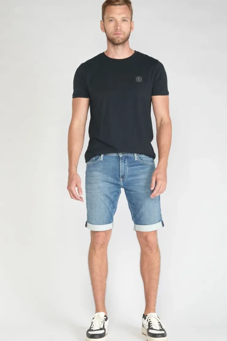 Homme Le Temps des Cerises Blue Jogg-Bermuda Jogg Bleu Clair