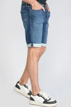 Homme Le Temps des Cerises Blue Jogg-Bermuda Jogg Bleu Moyen