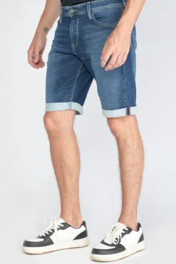 Homme Le Temps des Cerises Blue Jogg-Bermuda Jogg Bleu Moyen