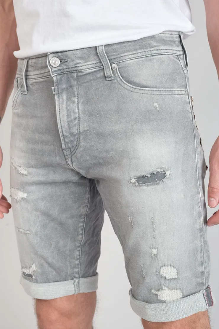 Homme Le Temps des Cerises Blue Jogg-Bermuda Jogg Oc Gris Delave Destroy