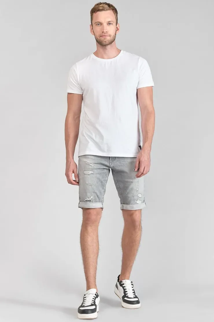 Homme Le Temps des Cerises Blue Jogg-Bermuda Jogg Oc Gris Delave Destroy