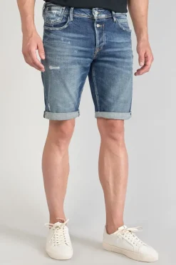 Homme Le Temps des Cerises Bermudas-Bermuda Laredo En Jeans Bleu Fonce Destroy