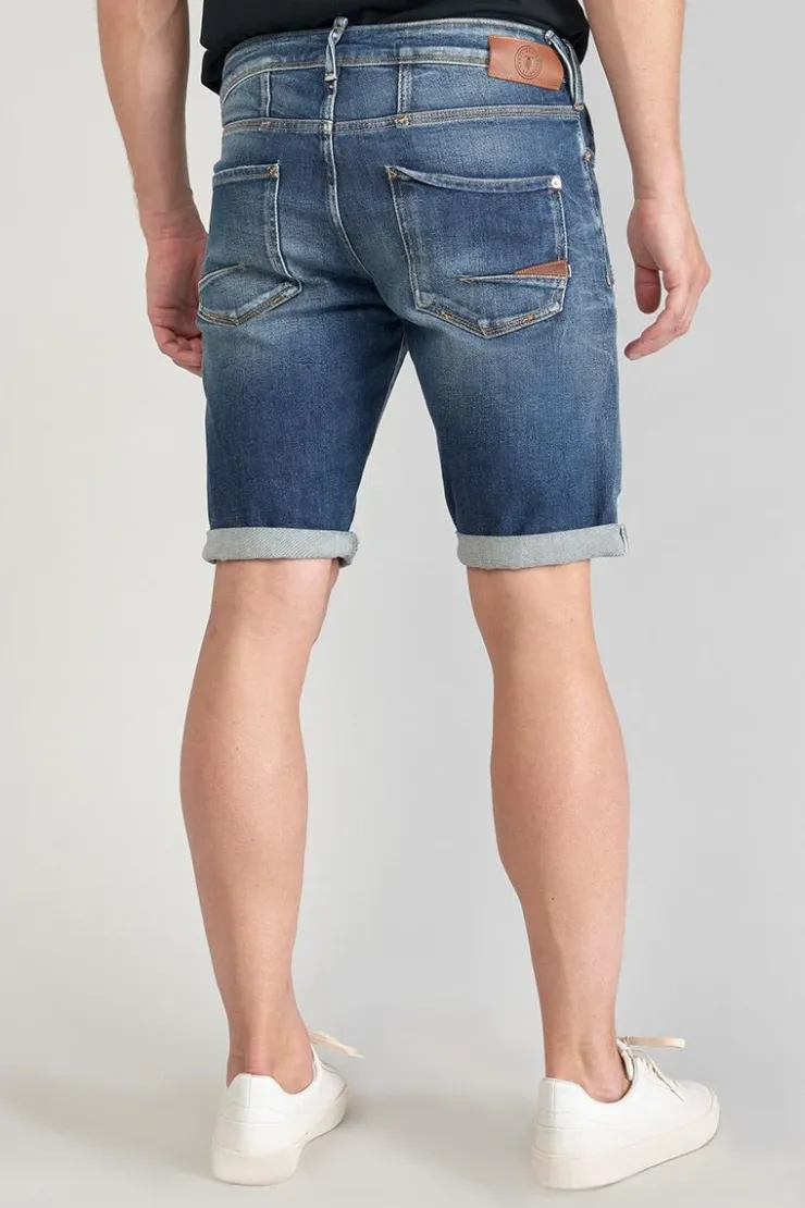 Homme Le Temps des Cerises Bermudas-Bermuda Laredo En Jeans Bleu Fonce Destroy