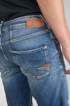 Homme Le Temps des Cerises Bermudas-Bermuda Laredo En Jeans Bleu Fonce Destroy