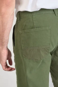 Homme Le Temps des Cerises Shorts & Bermudas-Bermuda Luberon Kaki Vert