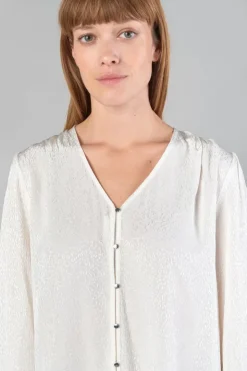 Femme Le Temps des Cerises Tops-Blouse Frano En Jacquard Creme
