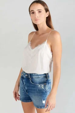 Femme Le Temps des Cerises Tops-Body Caraco Luiss En Jacquard Ecru